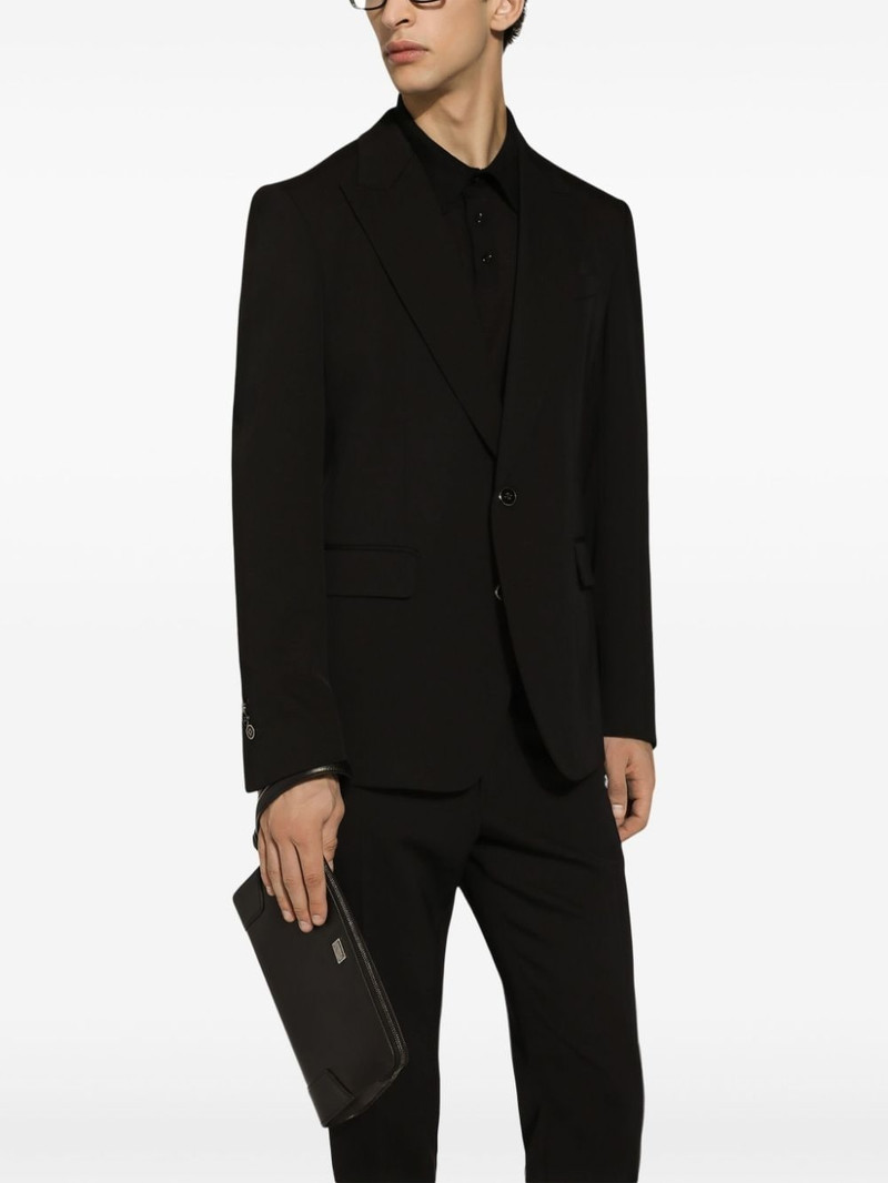 peak lapel single-breasted jacket 5