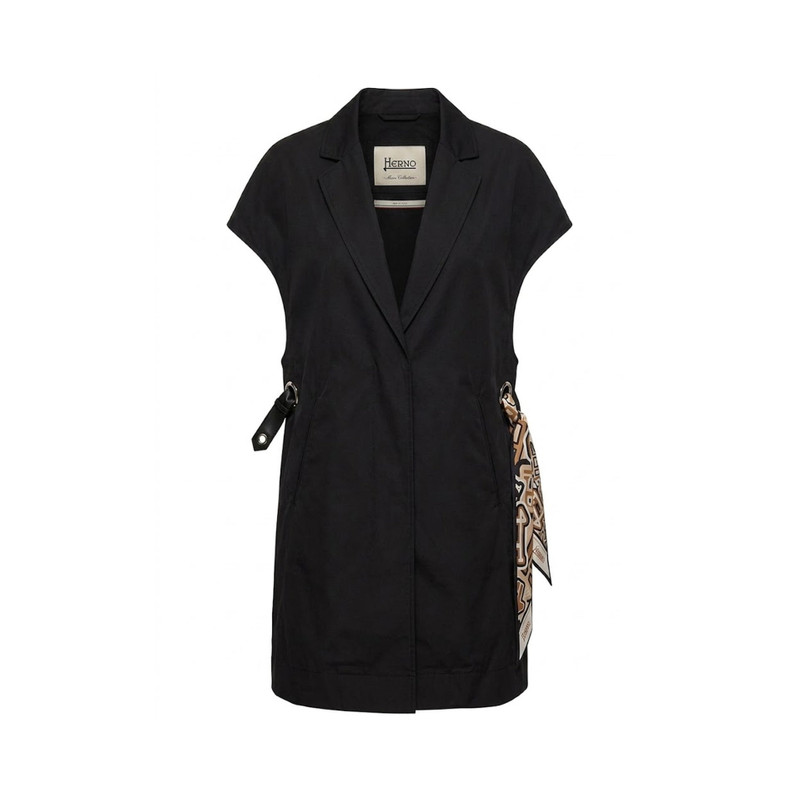 Herno Herno Sleeveless Blazer Dress Black Cotton outlook