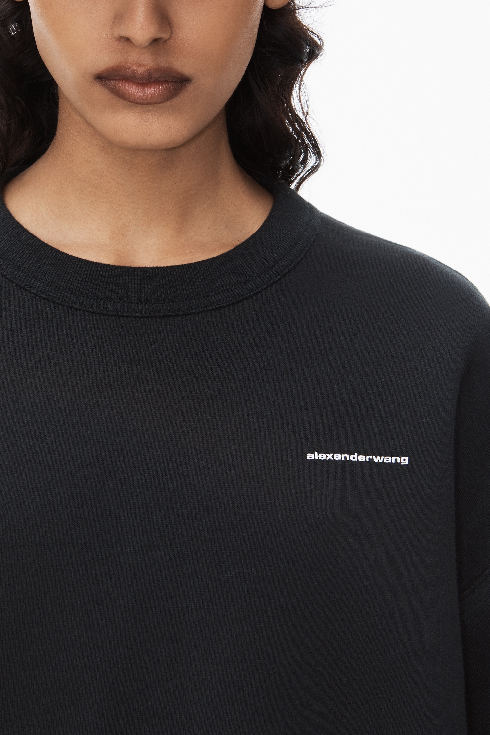 CREWNECK PULLOVER IN DENSE FLEECE - 5