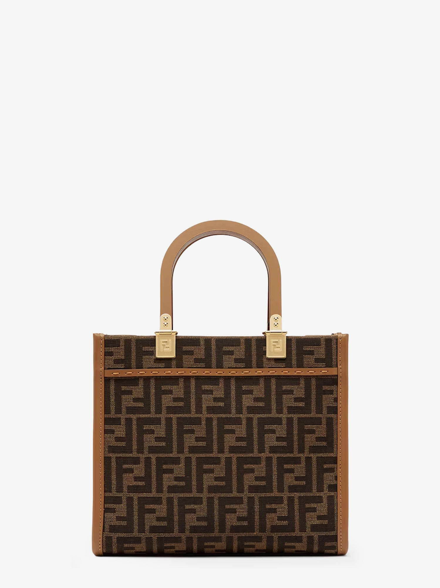 Fendi Fendi Sunshine Small Jacquard Ff Fabric Shoulder Bag - 2