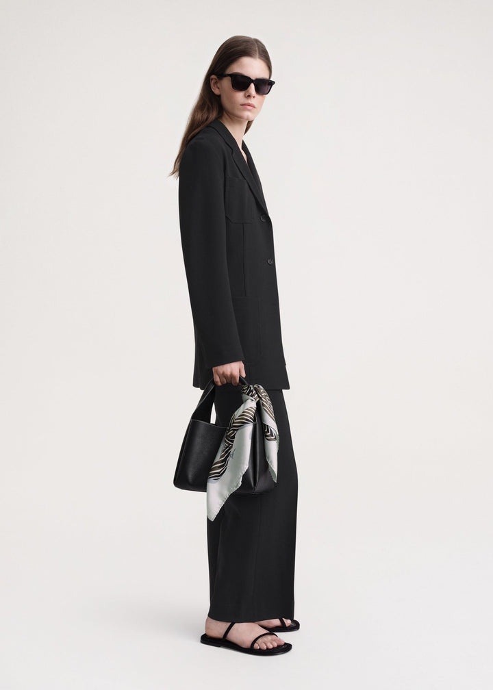 Slim viscose-blend blazer black - 3