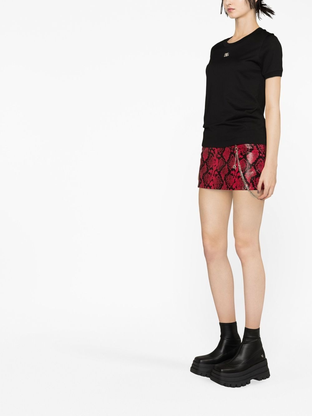 crystal-embellished round-neck T-shirt - 3