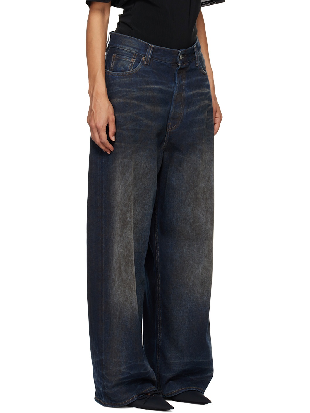 Acne Studios Blue Super Baggy Fit 2023F Jeans | ssense