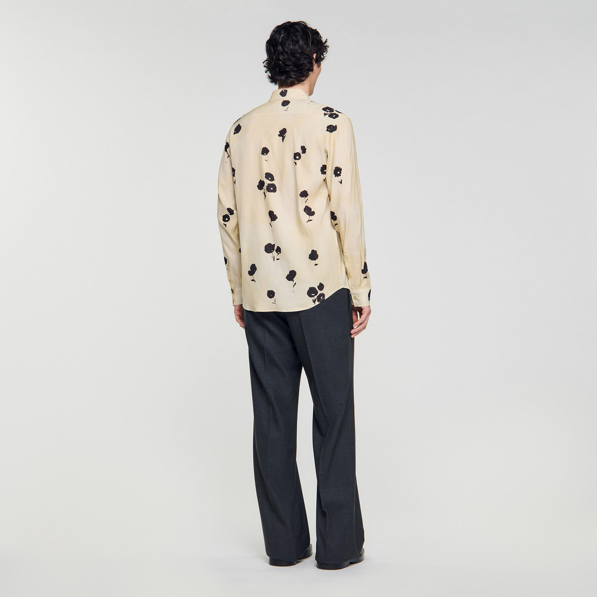 FLORAL PRINT LINEN SHIRT - 5