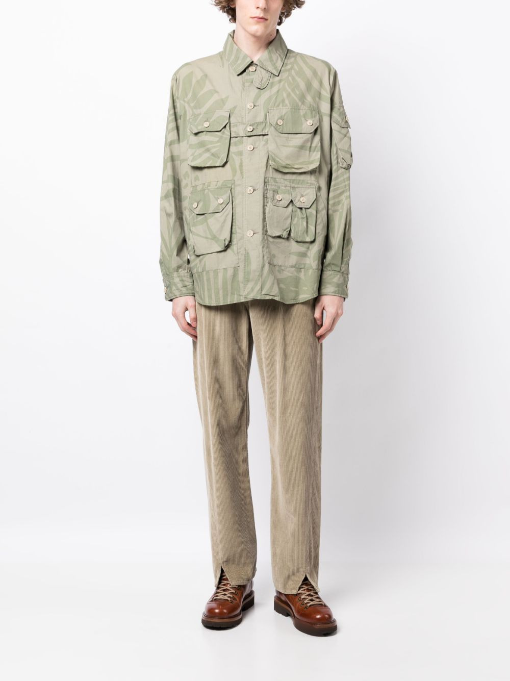 Explorer leaf-print shirt jacket - 2