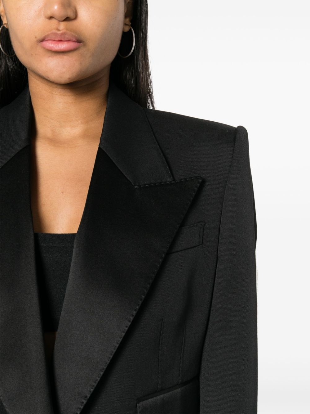 tailored cropped blazer - 5