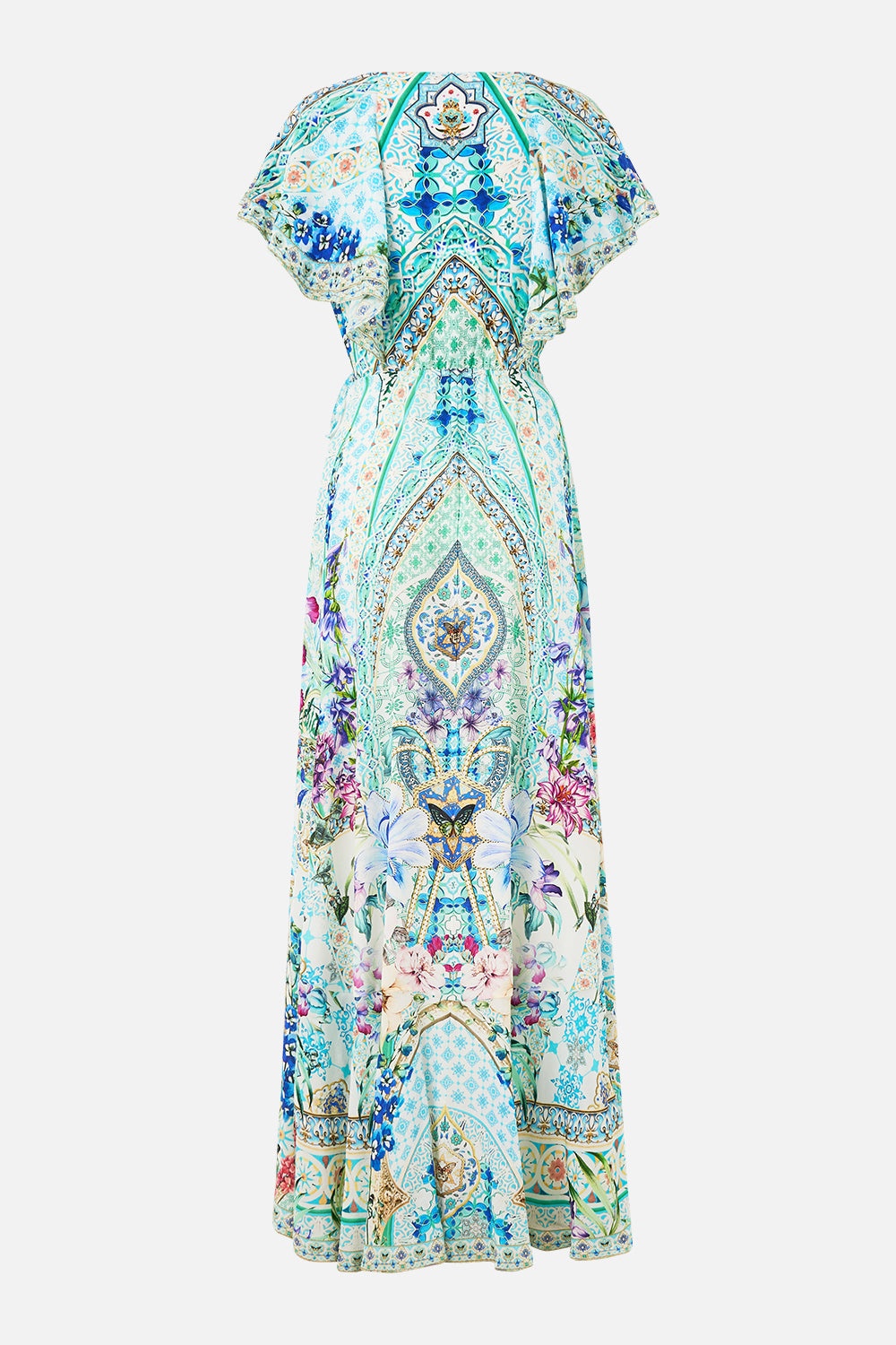 FRILL SLEEVE LONG DRESS - 8