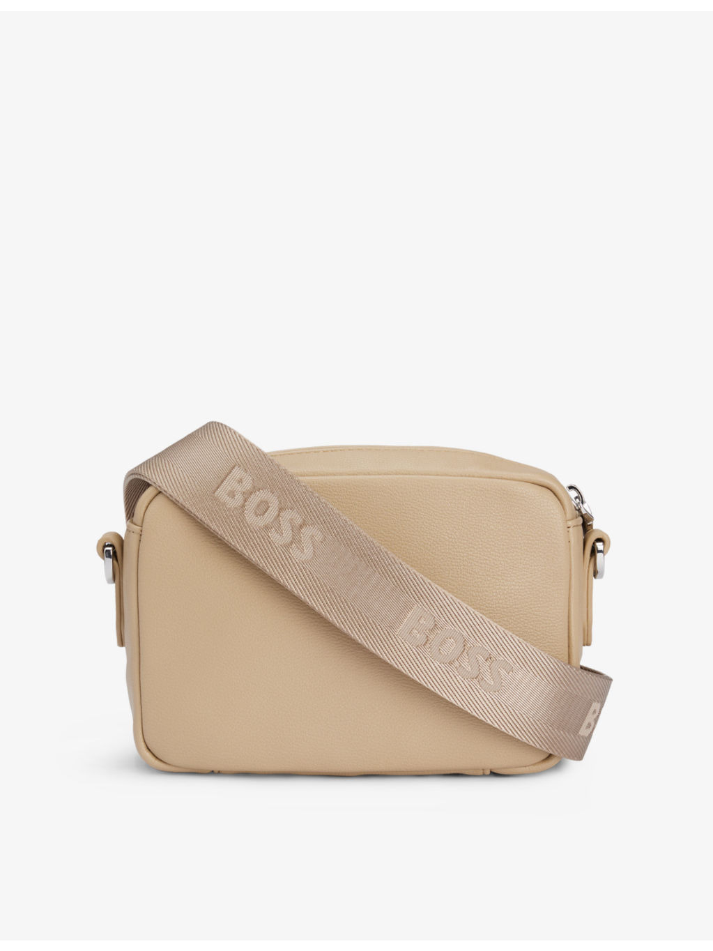 Logo-embossed adjustable leather cross-body strap - 3