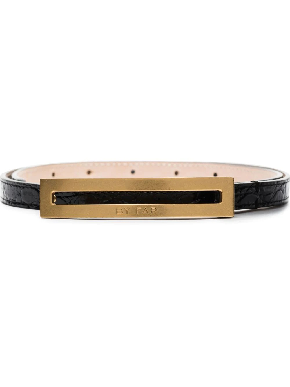 Ling crocodile-embossed belt - 1