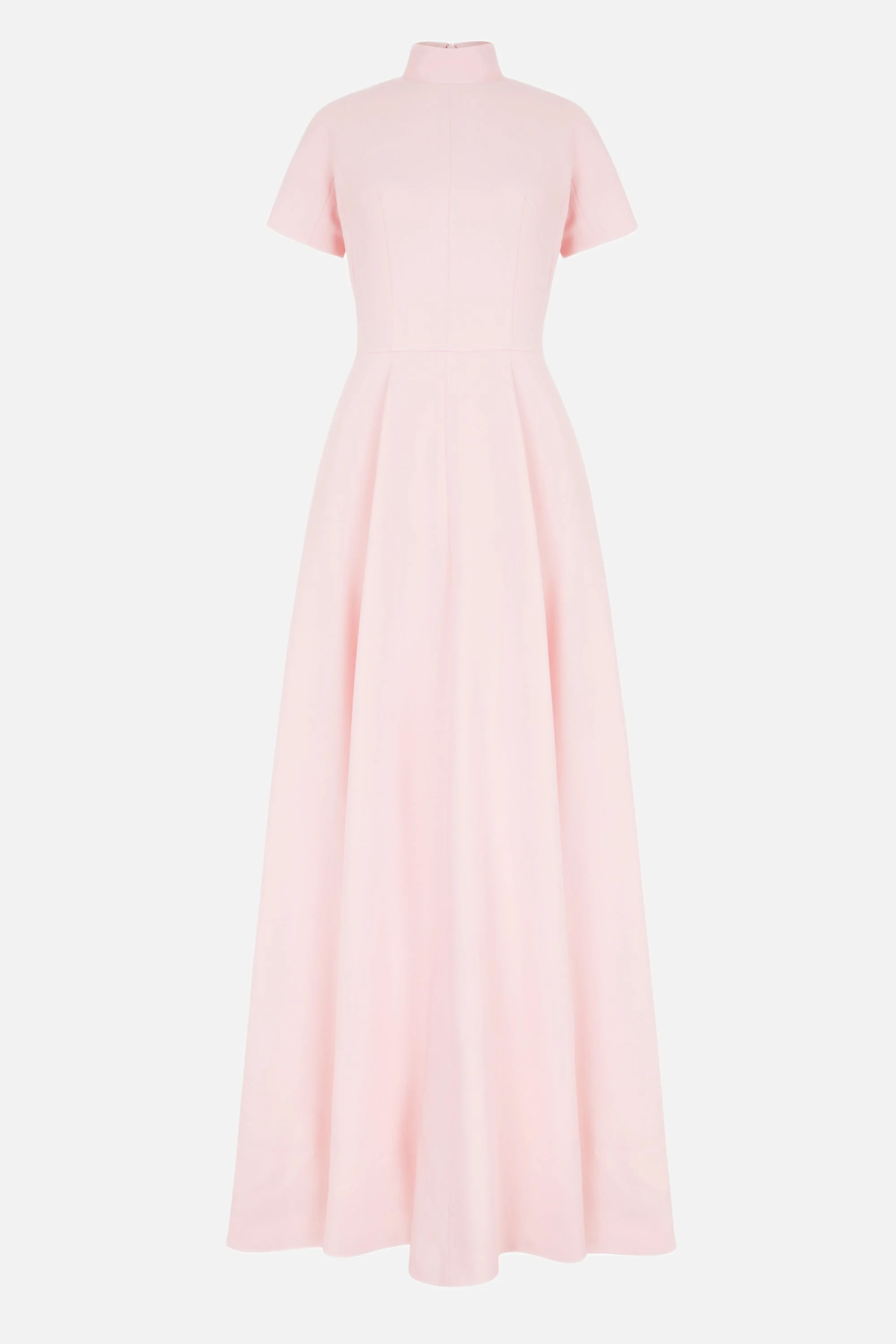 Malinda Dress in Light Pink Single Wool Crepe - 1