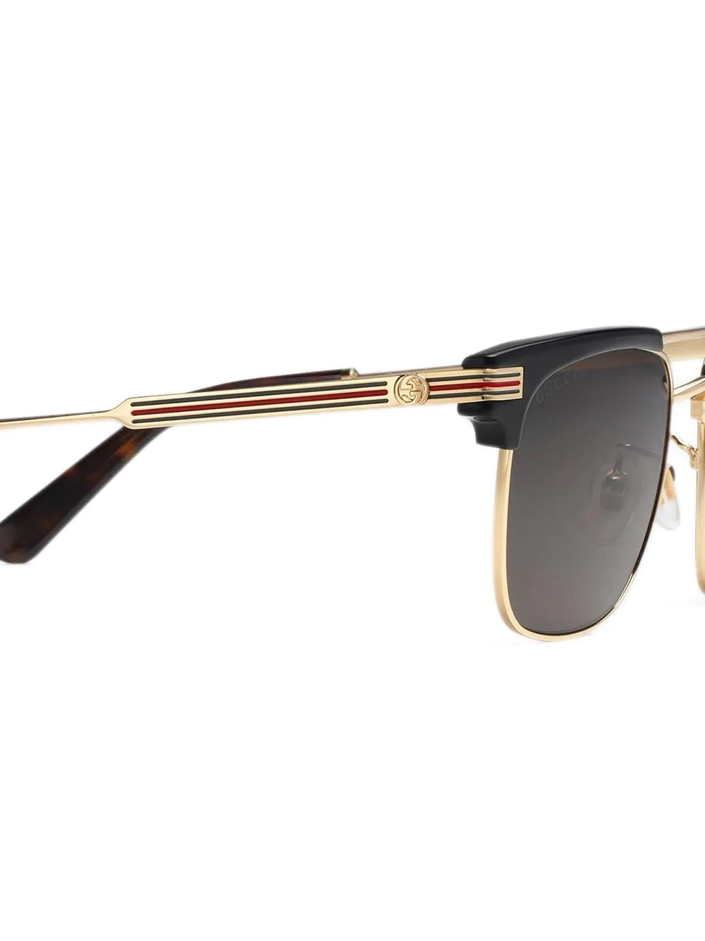 Square-frame metal sunglasses - 3