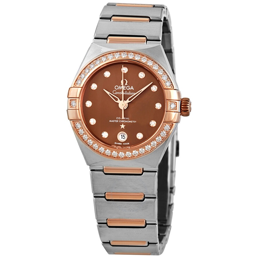 Omega Constellation Automatic Diamond Brown Dial Ladies Watch 131.25.29.20.63.001 - 1