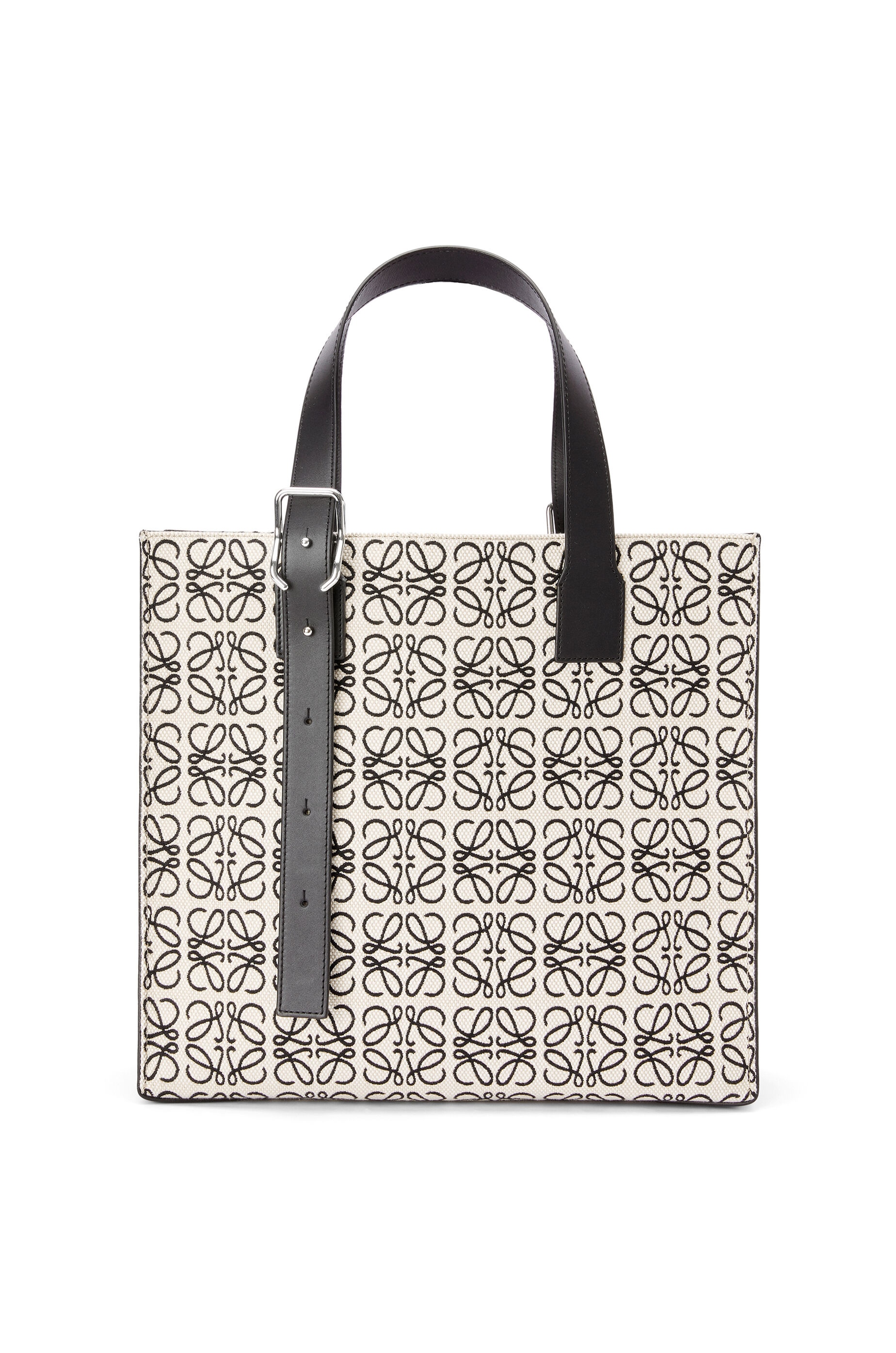 Buckle Tote in Anagram jacquard and calfskin 1