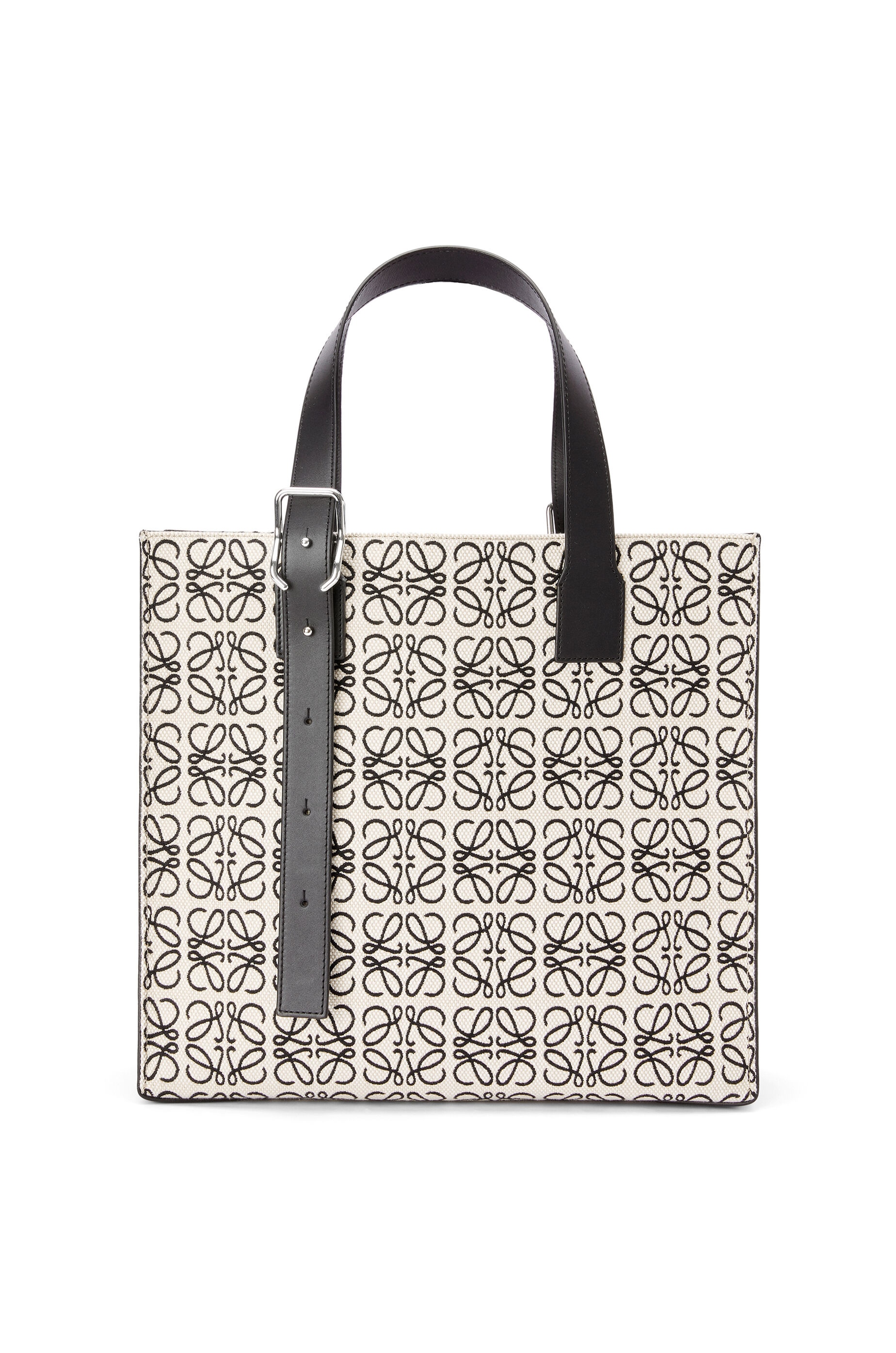 Buckle Tote in Anagram jacquard and calfskin - 1