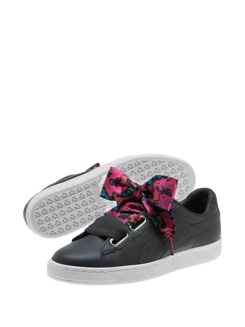 satin-bow leather sneakers 5