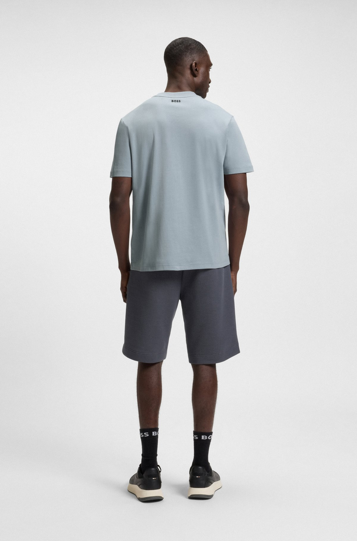 RELAXED-FIT T-SHIRT WITH TENNIS-INSPIRED MESH-PRINT LOGO - 5