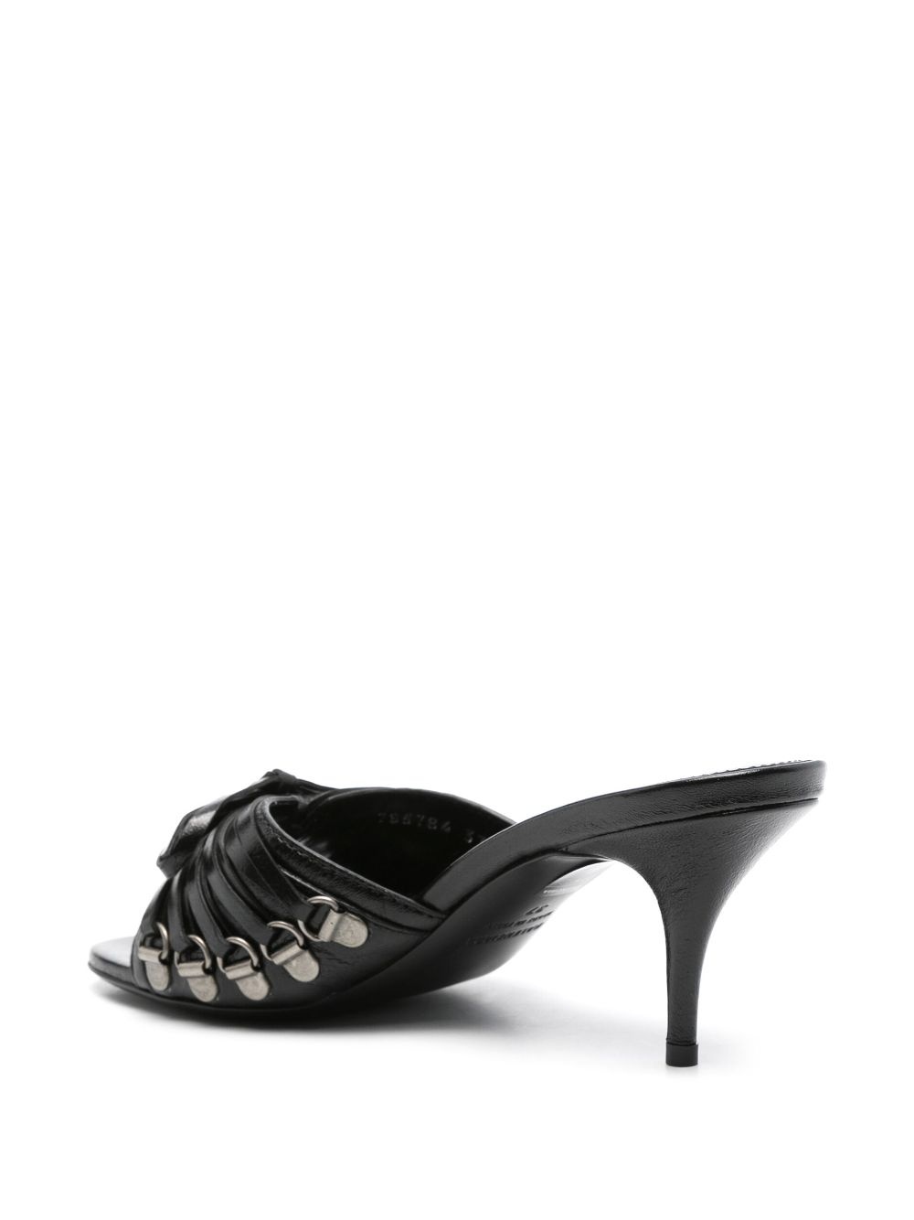 bow-detail leather mules - 3
