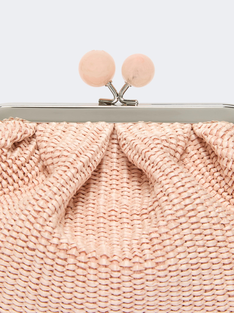 PALMAS Small raffia-effect Pasticcino Bag - ANTIQUE ROSE 4