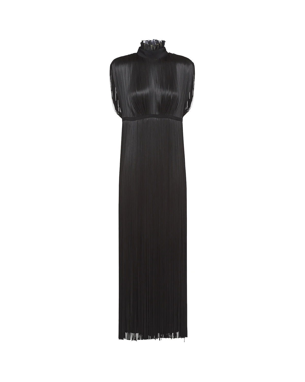 Dress with fringe and trim - 1