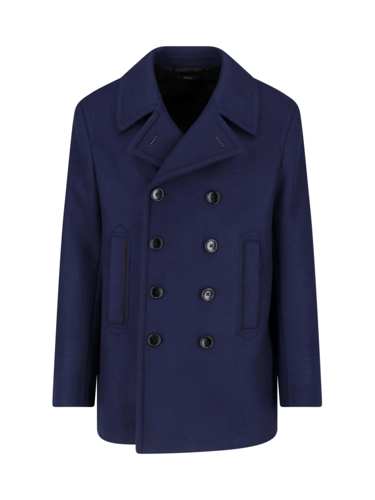 DOUBLE-BREASTED WOOL COAT - 1