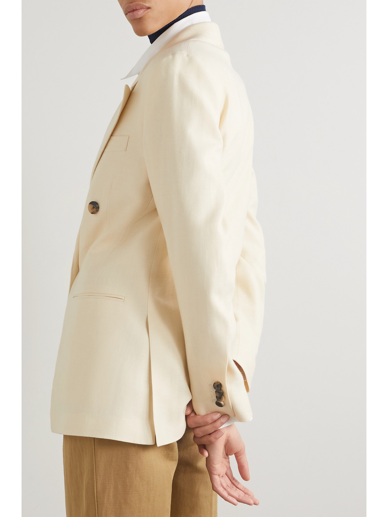 Aurora Linen And Wool-blend Twill Blazer - 3