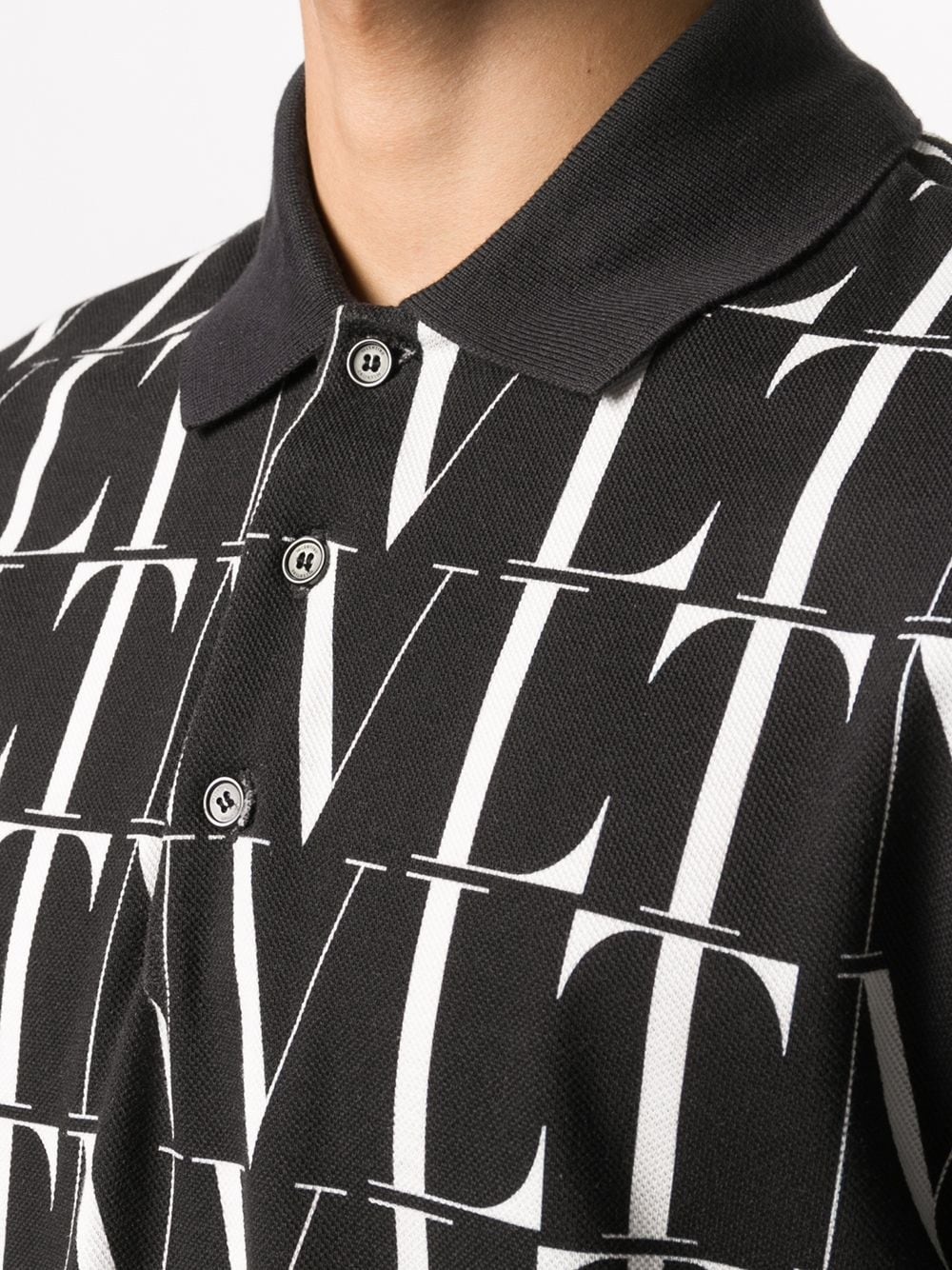 VLTN logo print polo shirt - 5