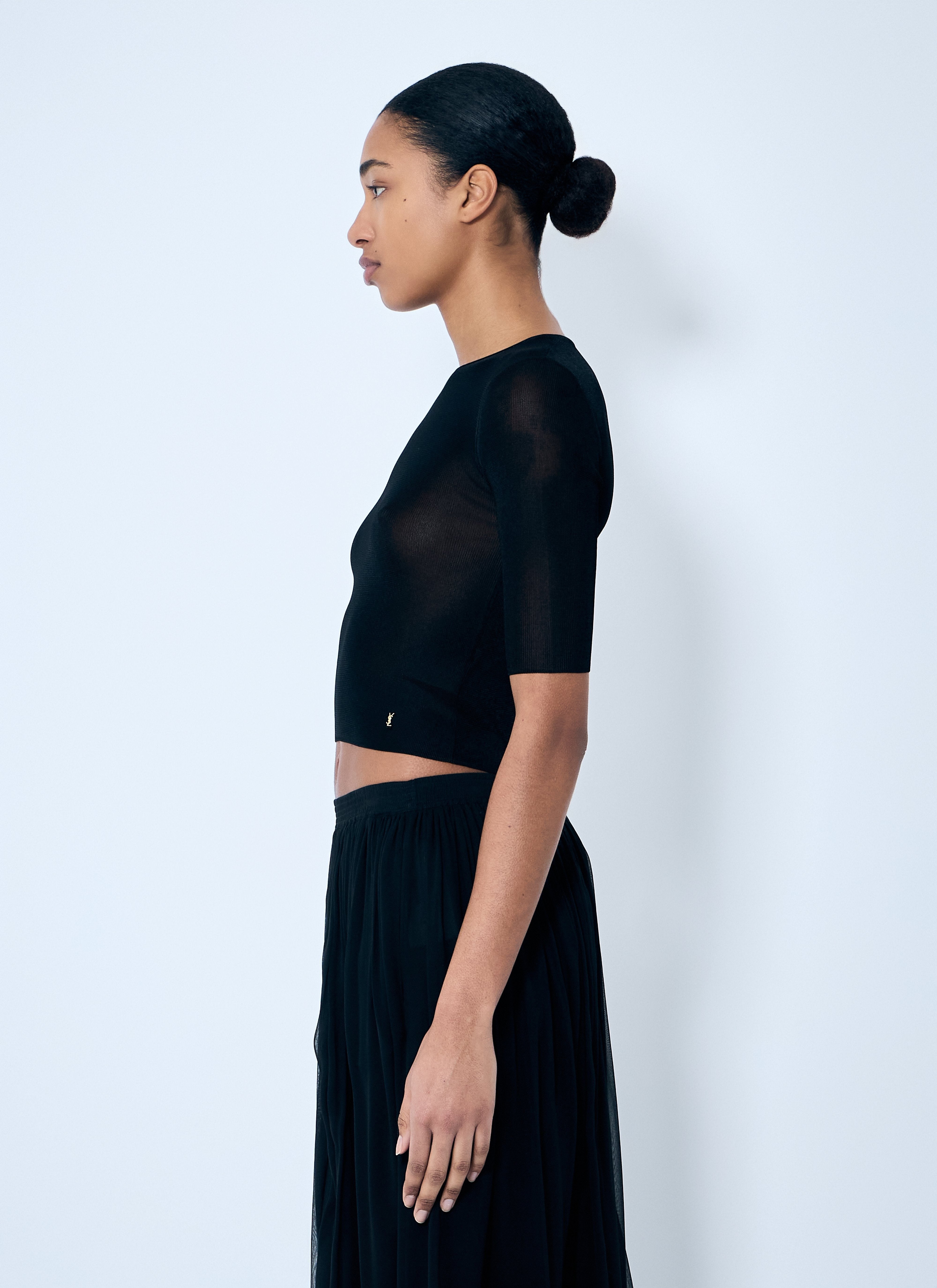 Saint Laurent Women Cassandre Knit Top - 3