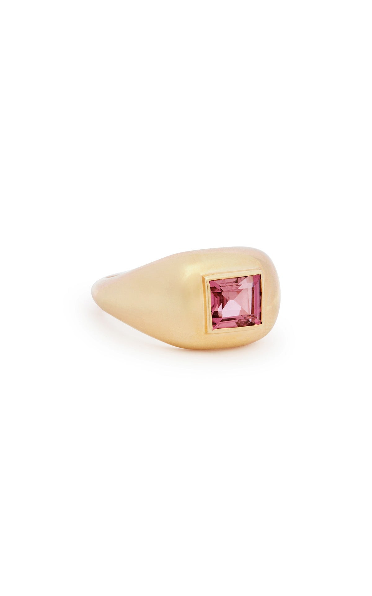 Medium Ring in 18K Yellow Gold & Tourmaline Stone - 2