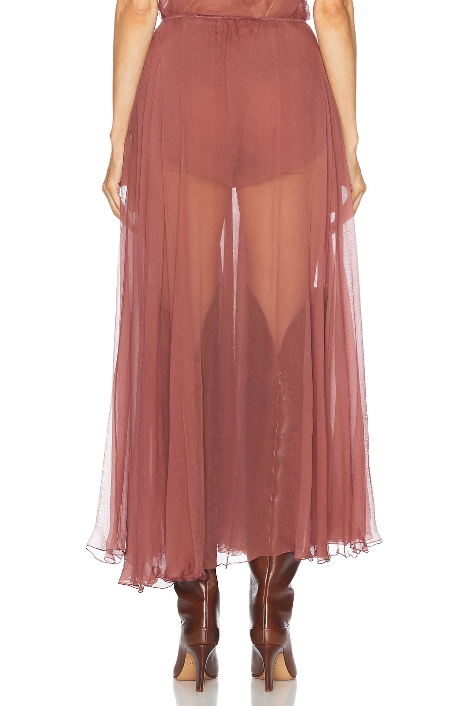 Silk Maxi Skirt - 4