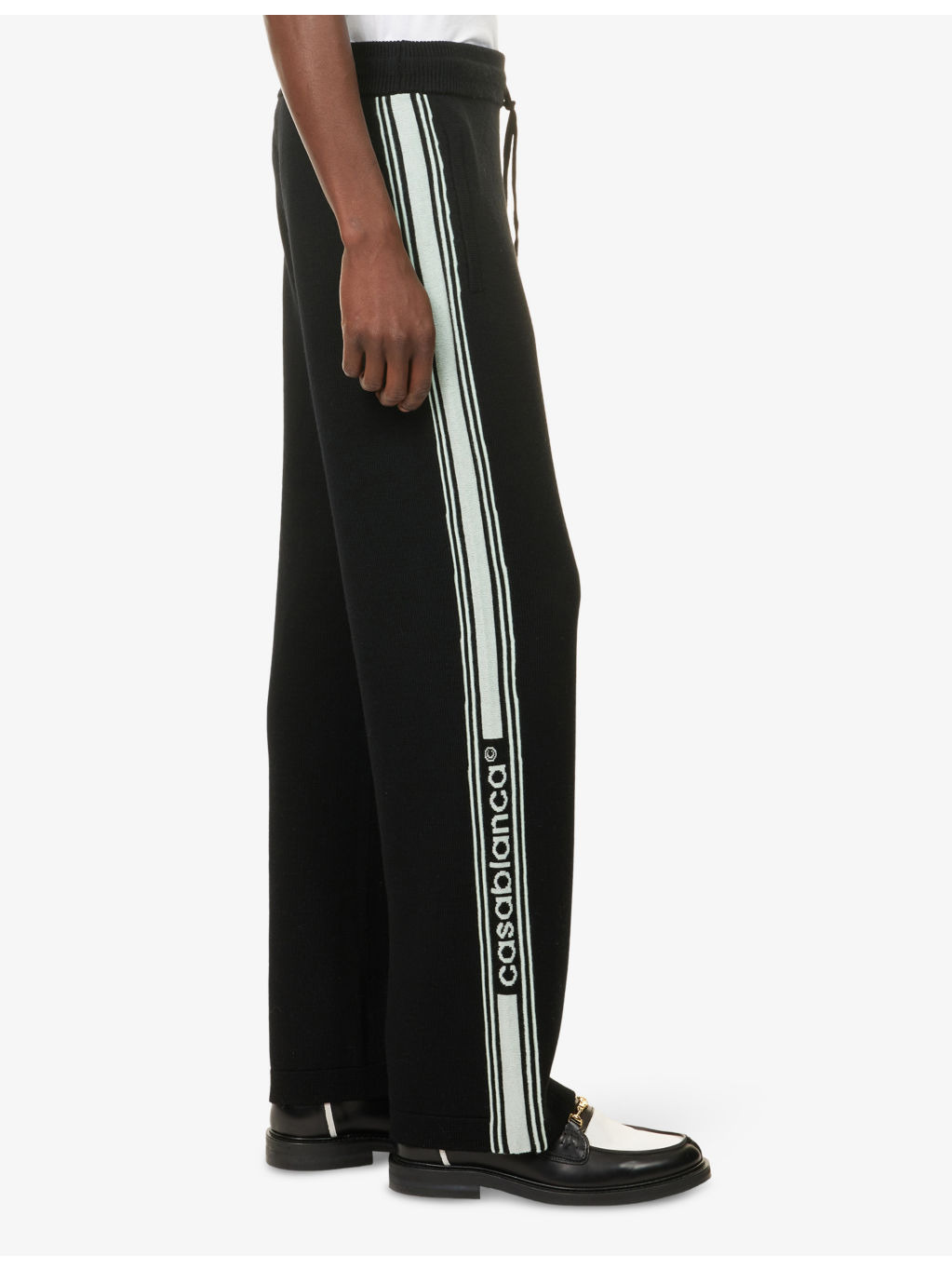 Striped Straight-Leg Wool-Knit Jogging Bottoms - 3