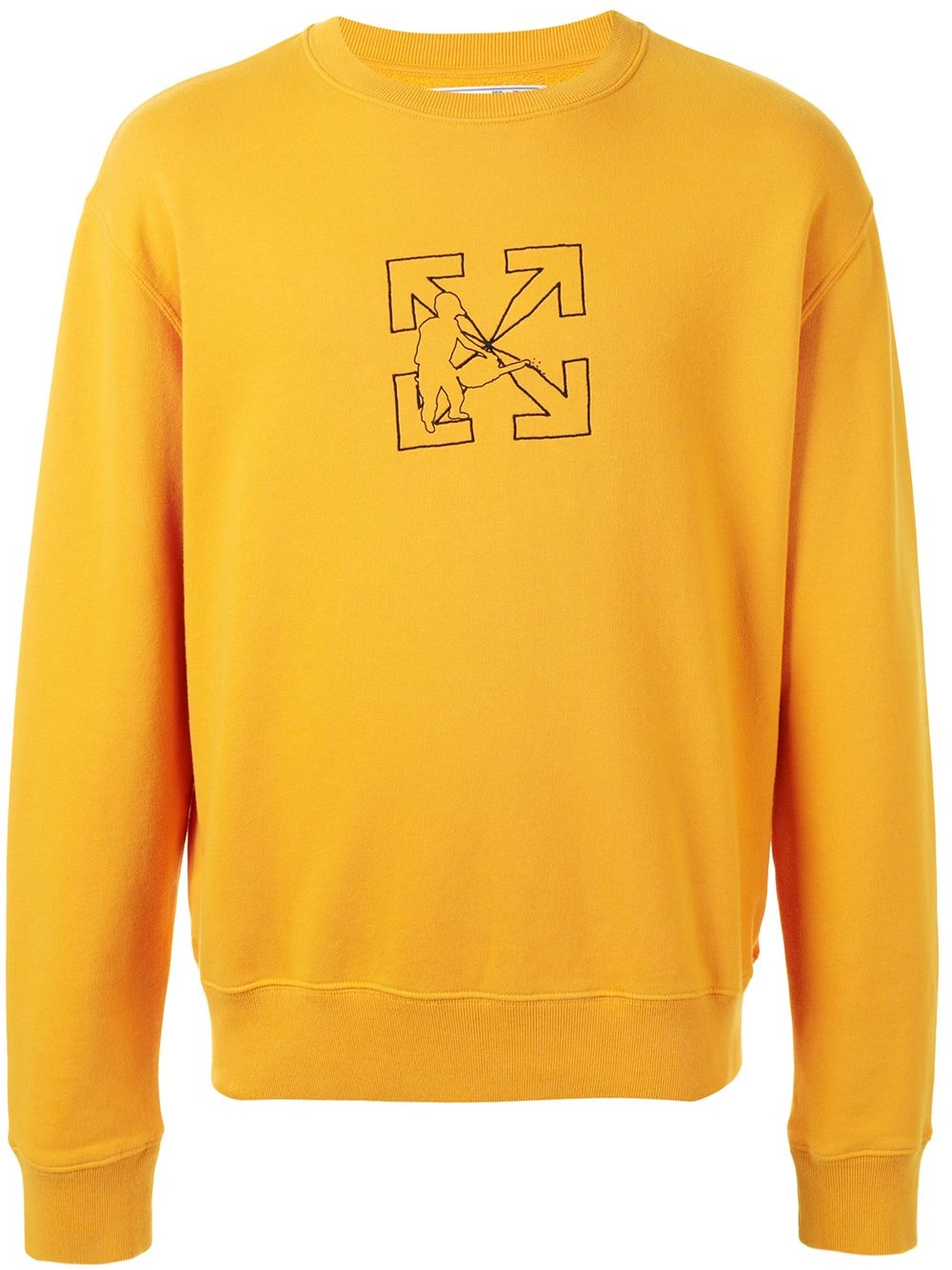 logo-print cotton sweatshirt - 1