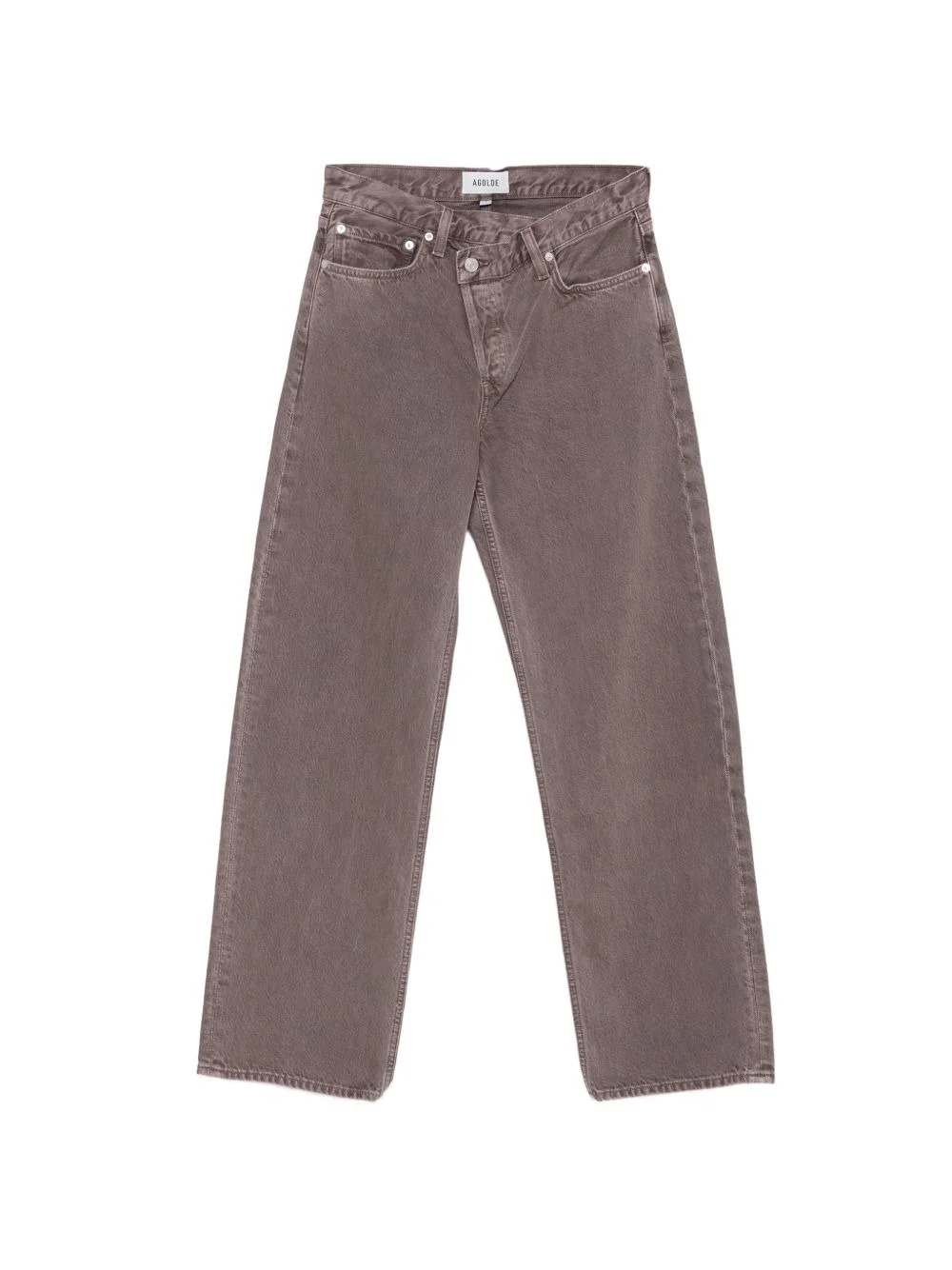 criss-cross straight-leg jeans - 1