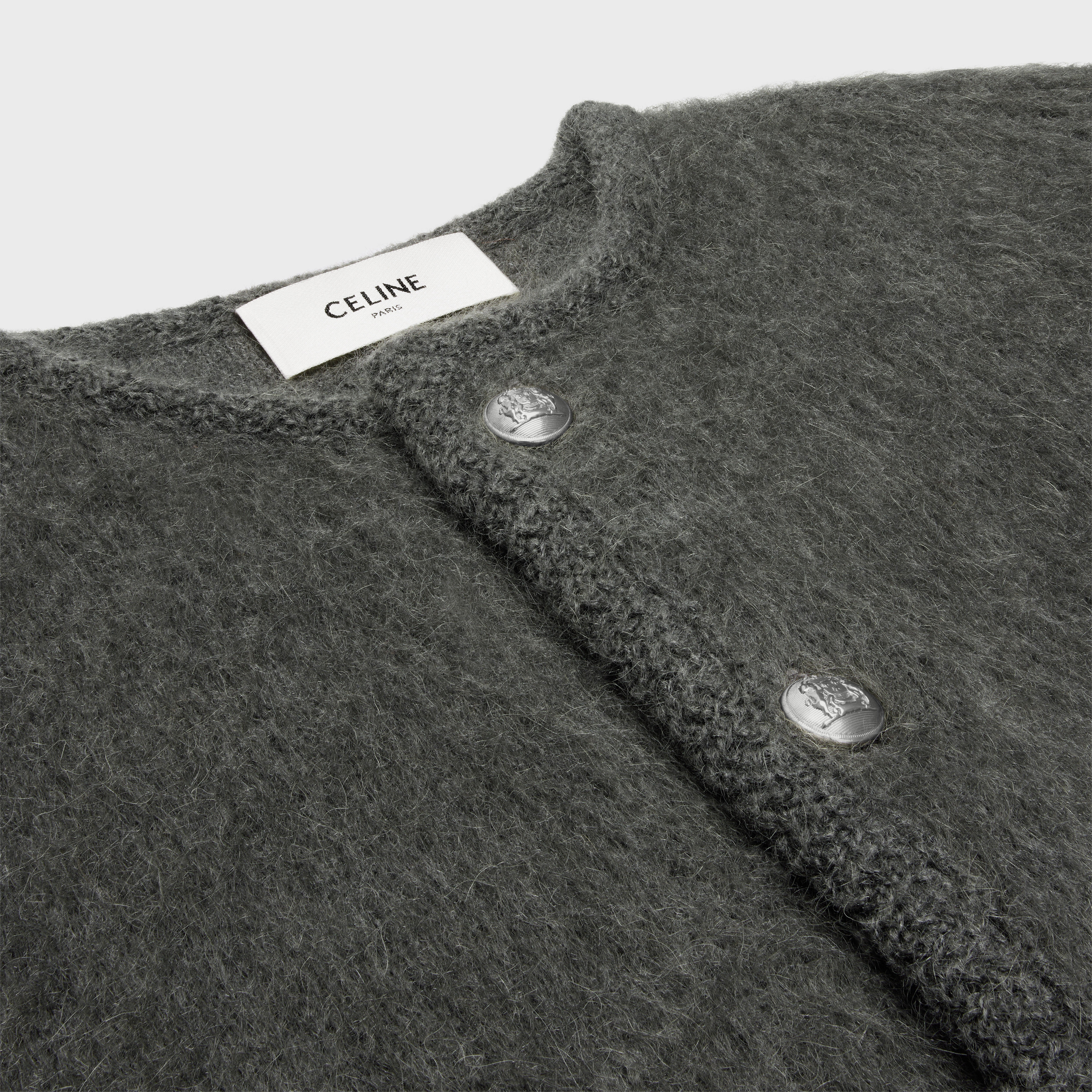 cardigan jacket in brushed mohair - 3