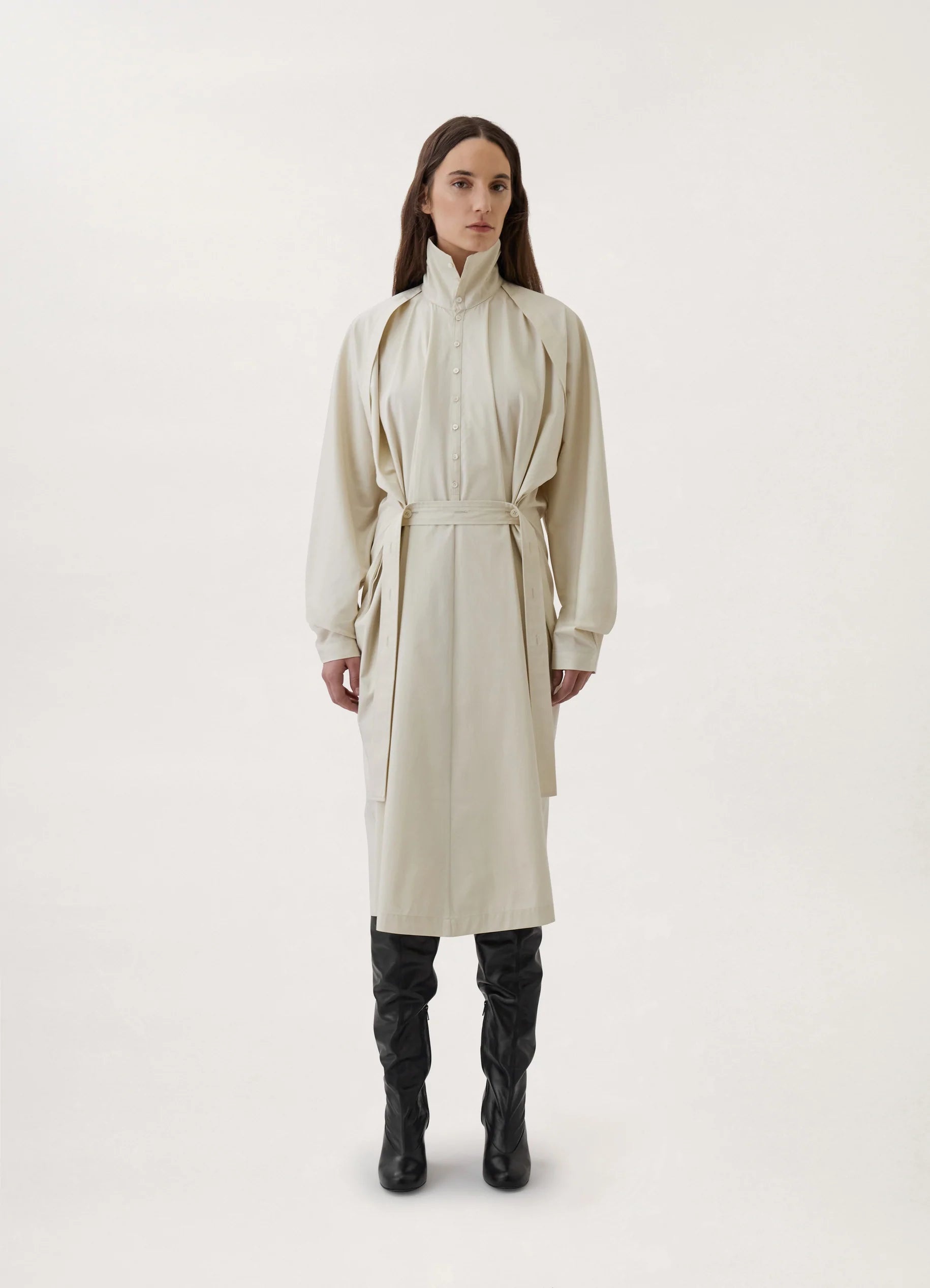 BELTED TILTED DRESS
COTTON TWILL - 2