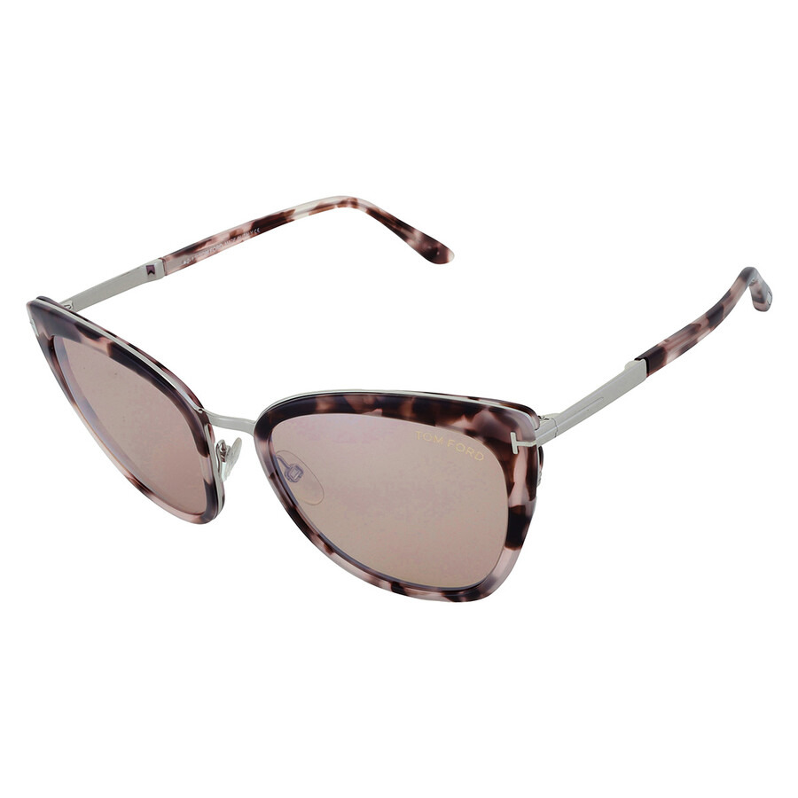 Tom Ford Simona Champagne Silver Flash Butterfly Ladies Sunglasses FT0717 55G 57 - 3