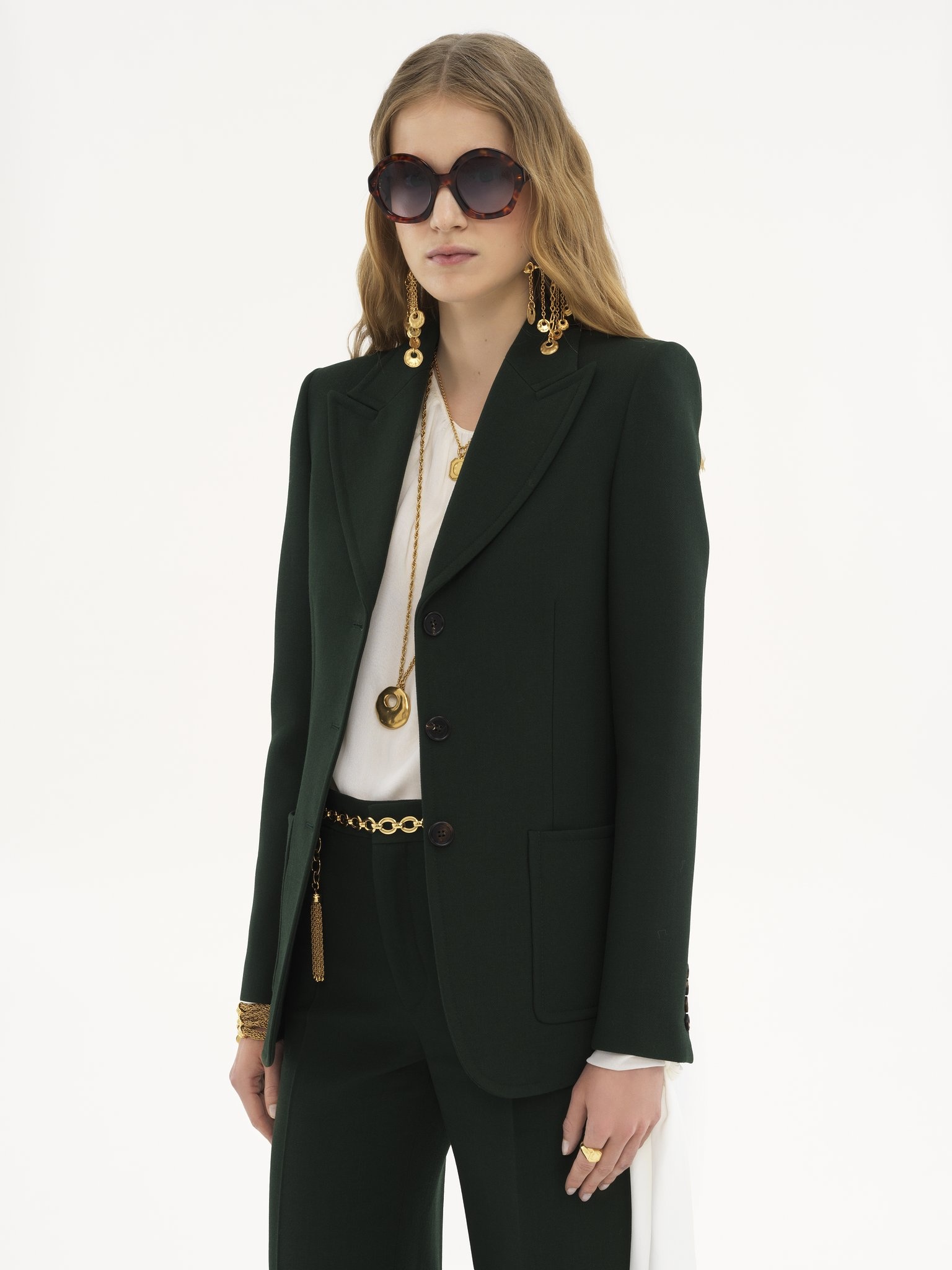 TAILORED JACKET IN WOOL CRÊPE - 4