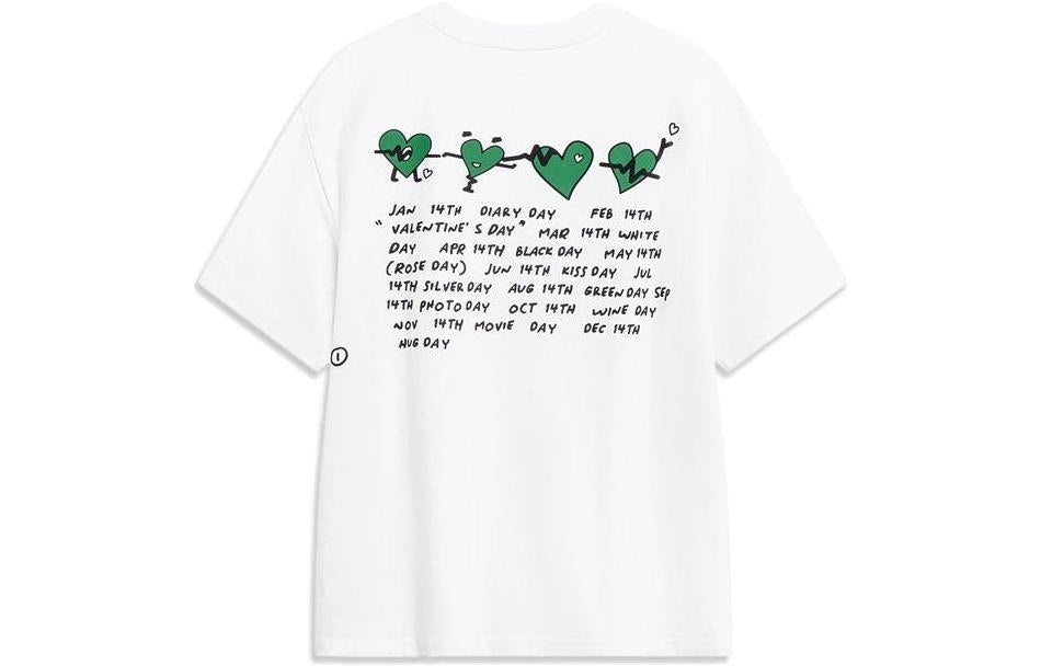 Li-Ning Heart Graphic T-shirt 'White' AHST627-1 - 2