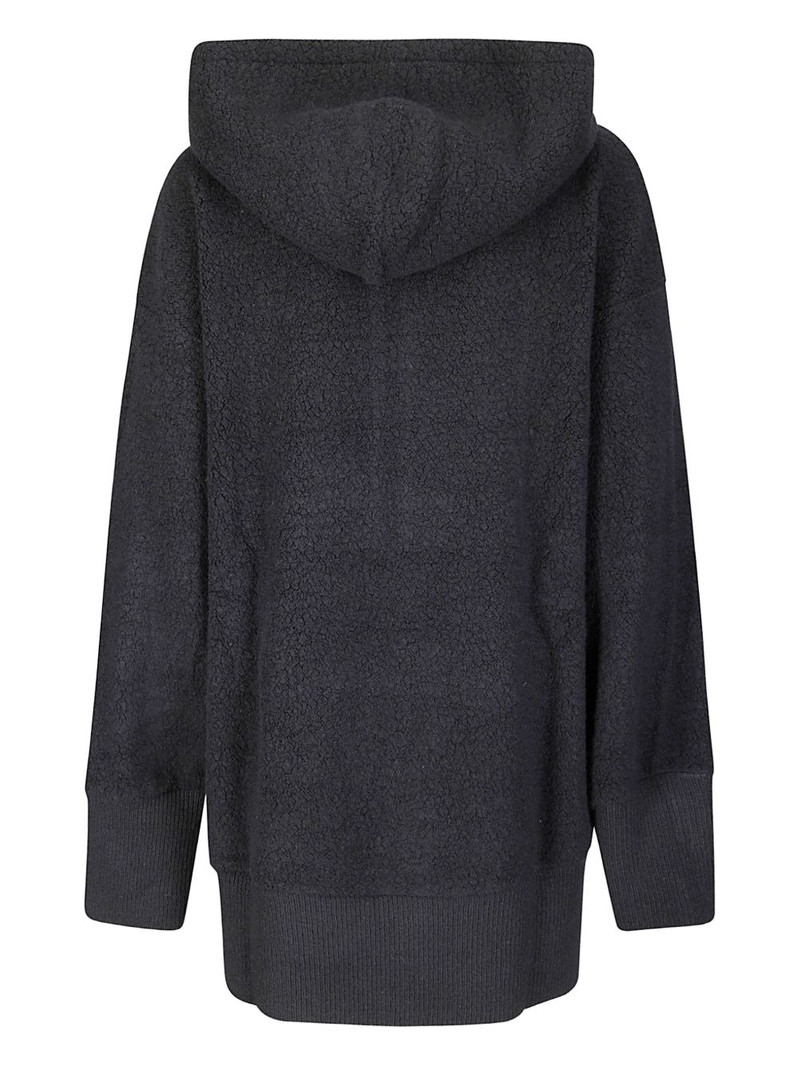 Yohji Yamamoto fleece-texture zip-up hoodie outlook