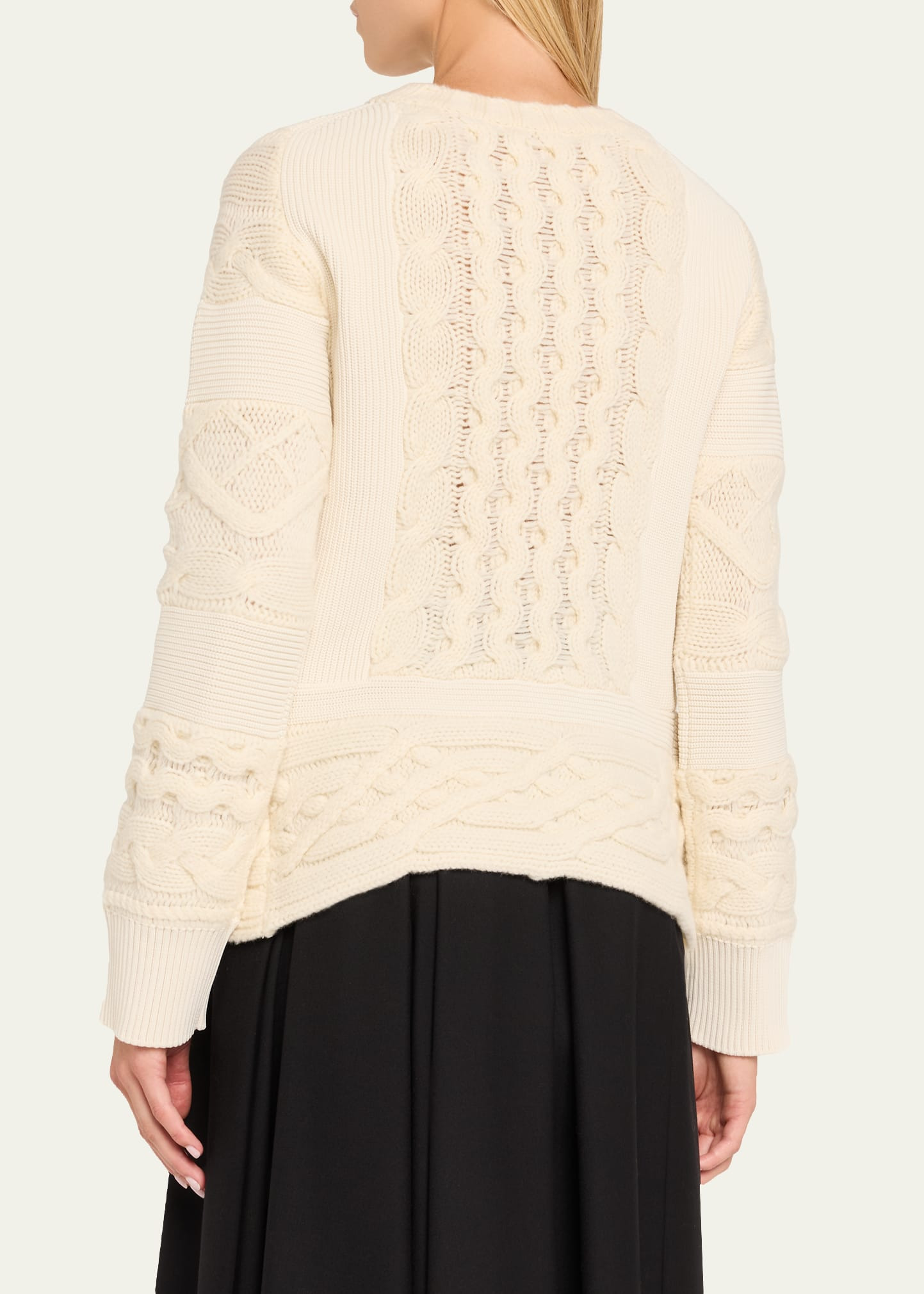 Cable Knit Peplum Sweater - 3