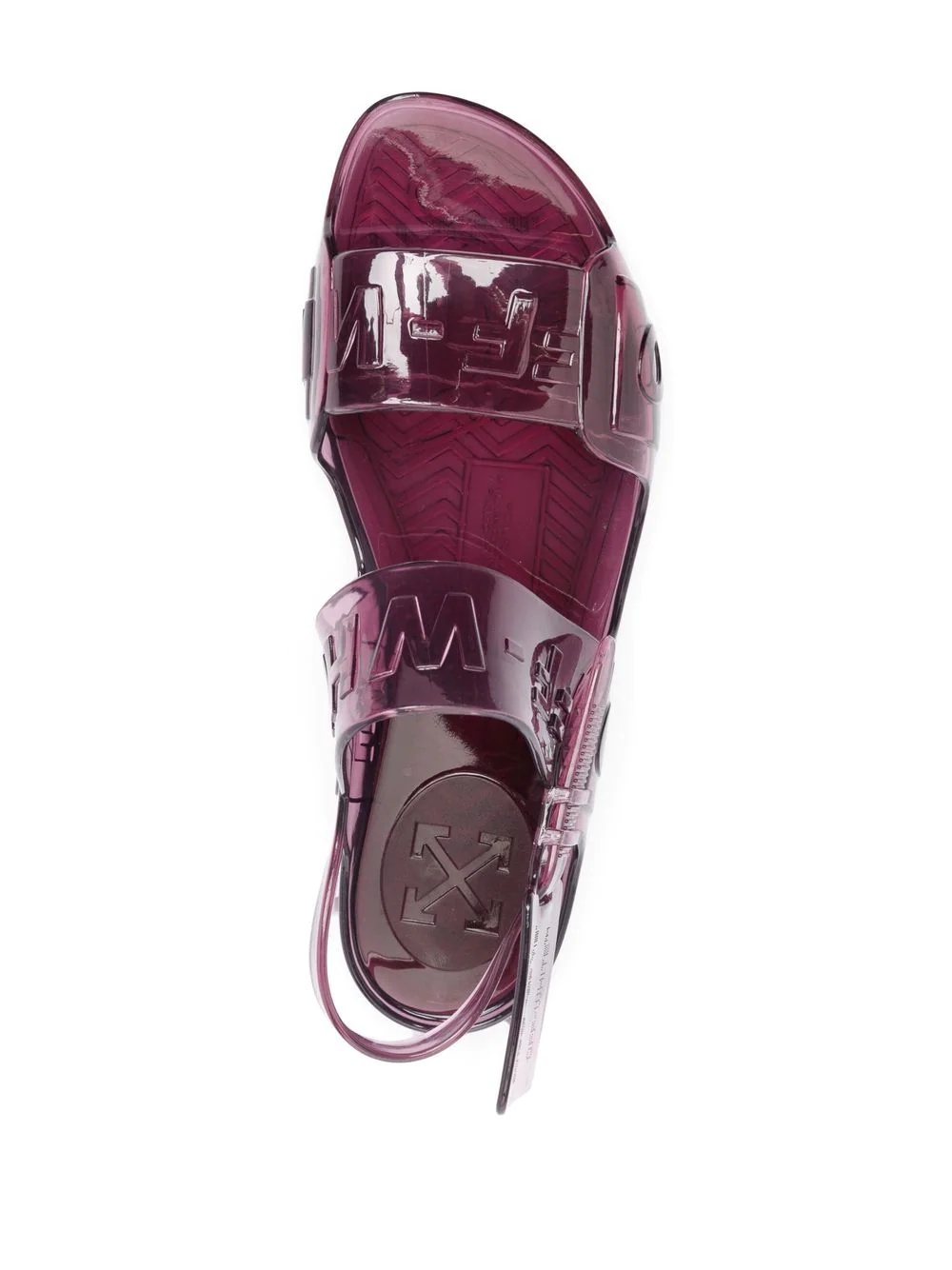 debossed-logo slingback sandals - 4