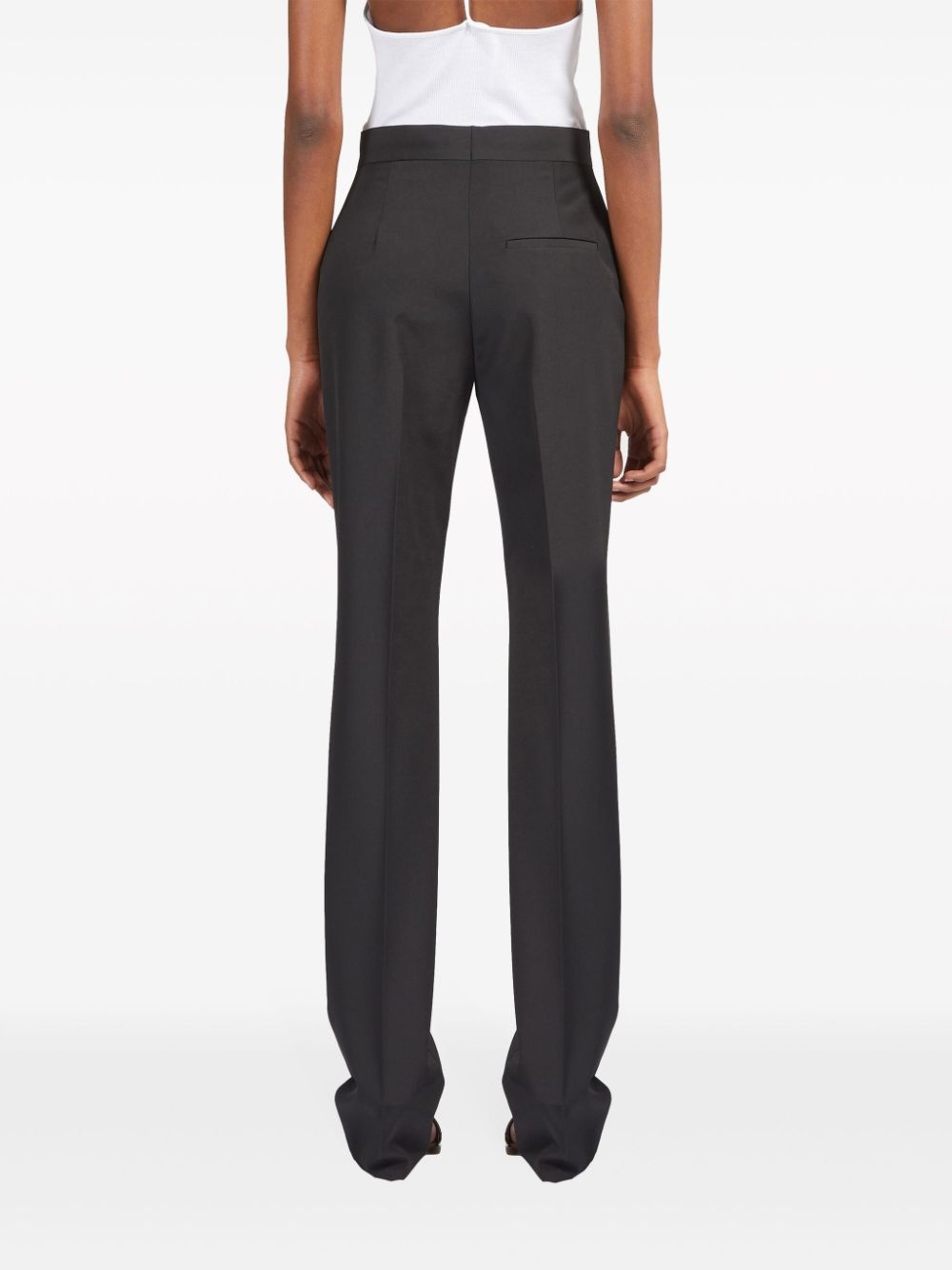 pressed-crease virgin wool tailored trousers - 4