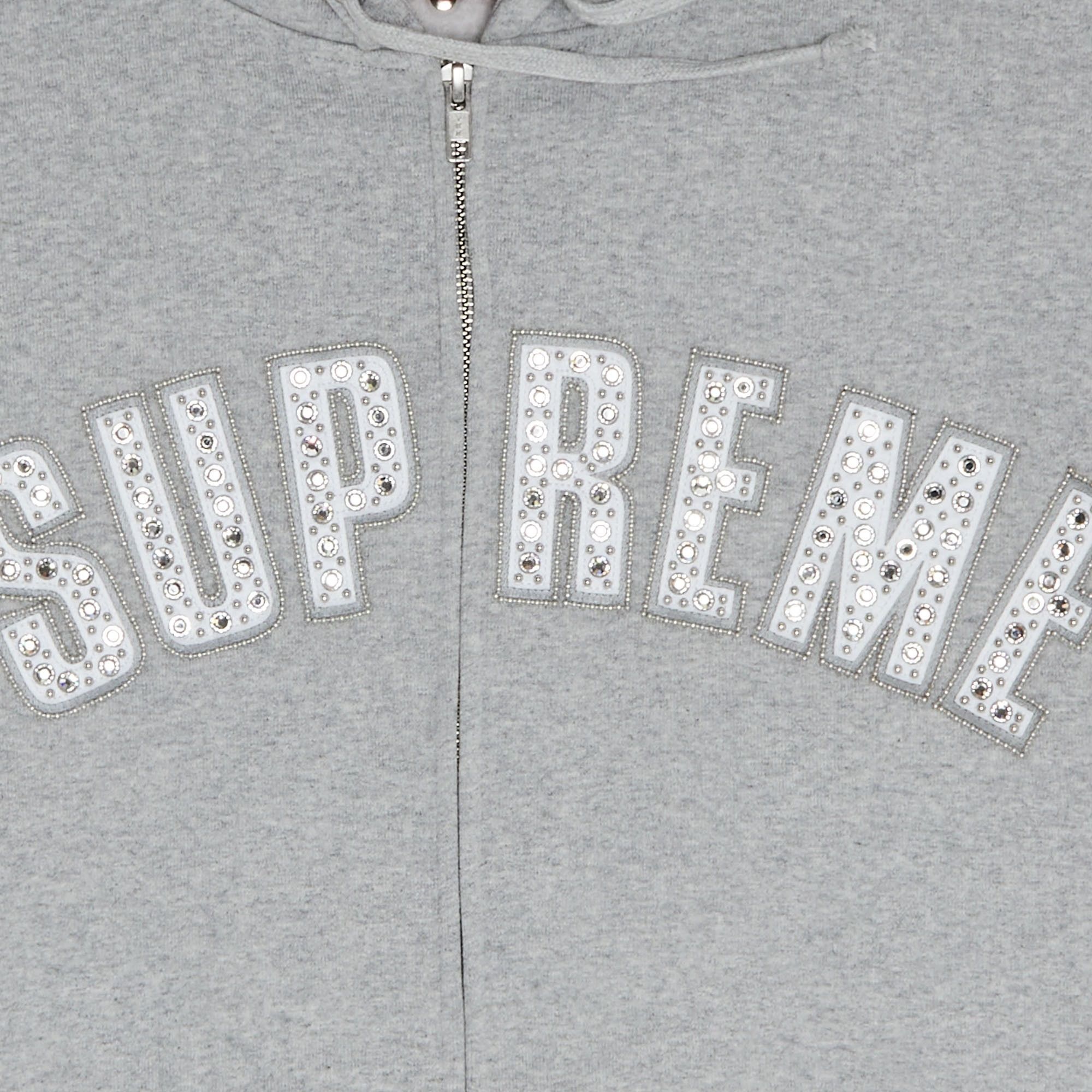 Supreme x B.B. Simon Zip Up Hooded Sweatshirt 'Heather Grey' - 3