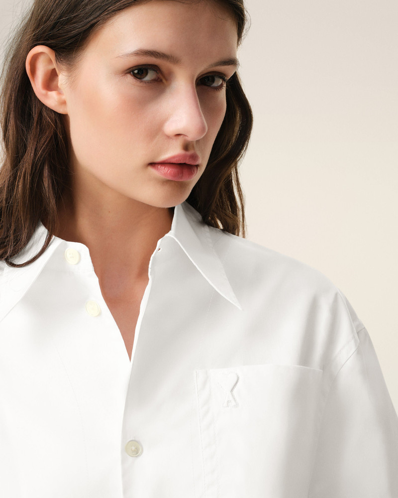 WHITE COTTON SHARP COLLAR AMI DE COEUR WIDE SHIRT 3