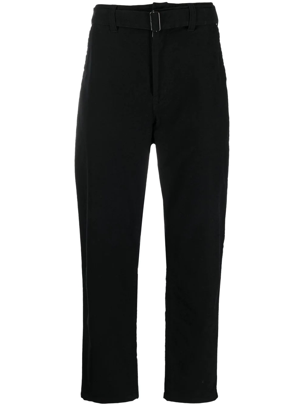 belted tapered-leg trousers - 1