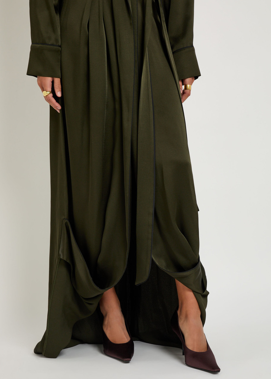 Victoria Beckham Wrap-effect Draped Satin Gown - 5