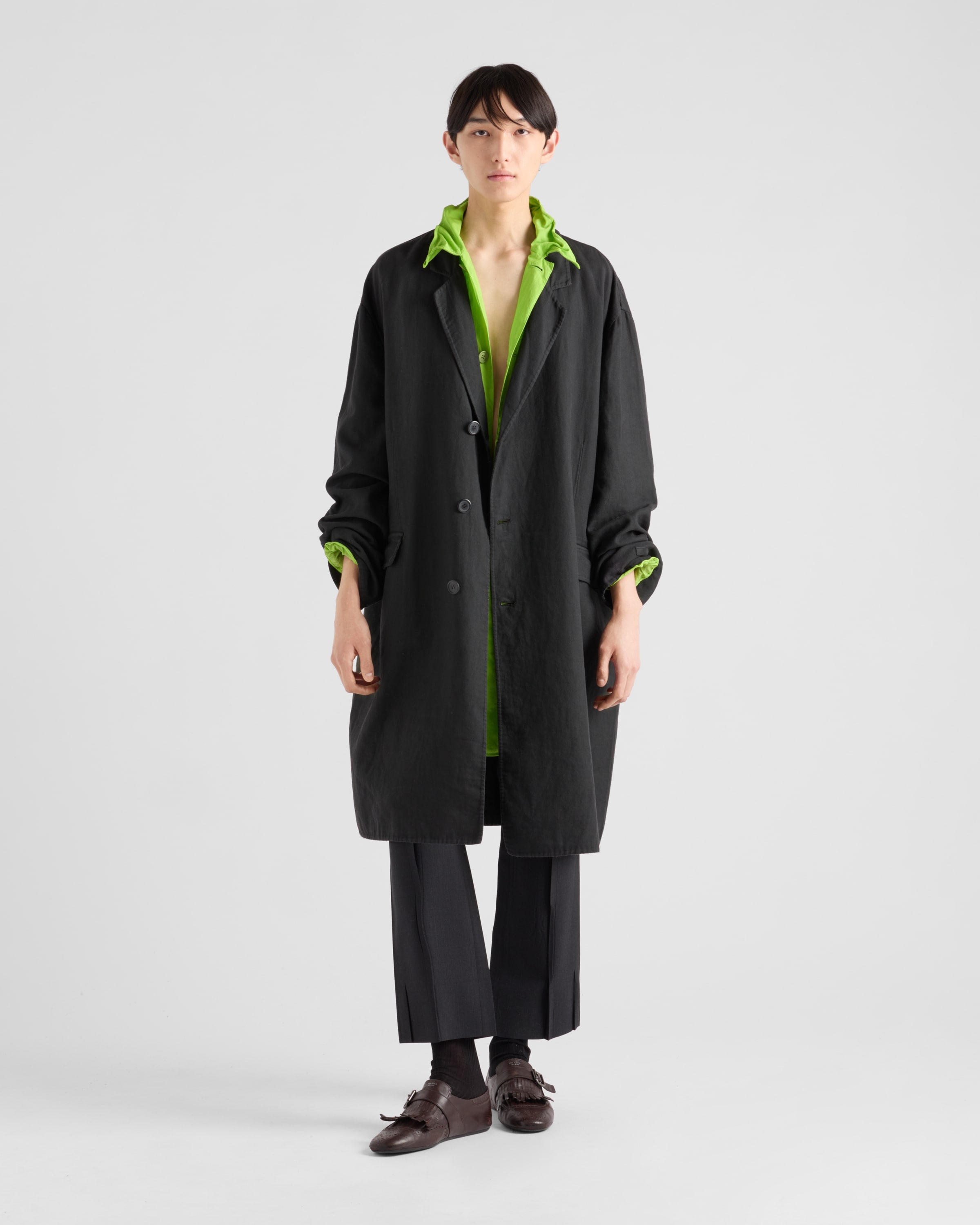 Single-breasted cotton coat - 2