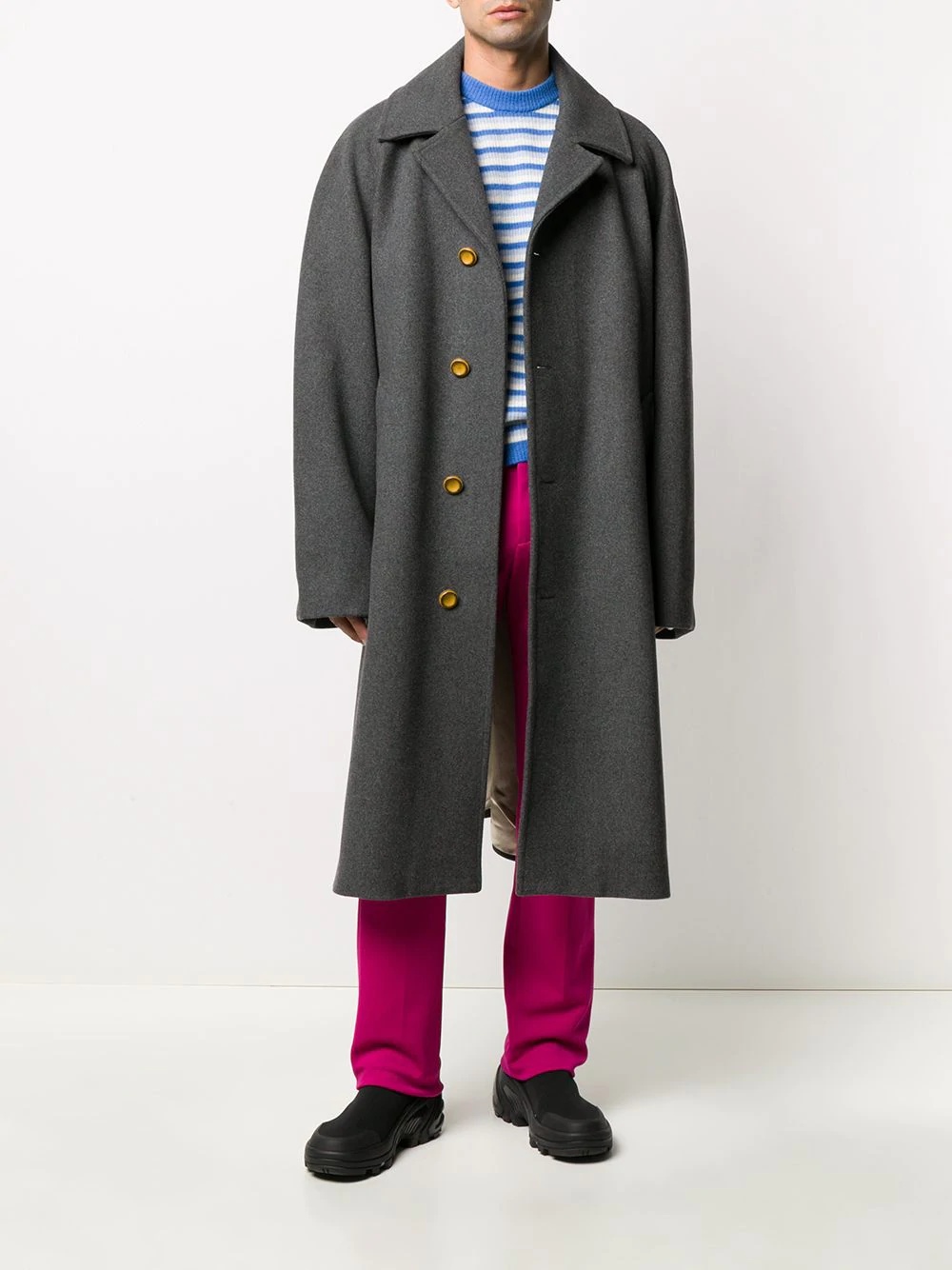 oversized mid-length coat - 2