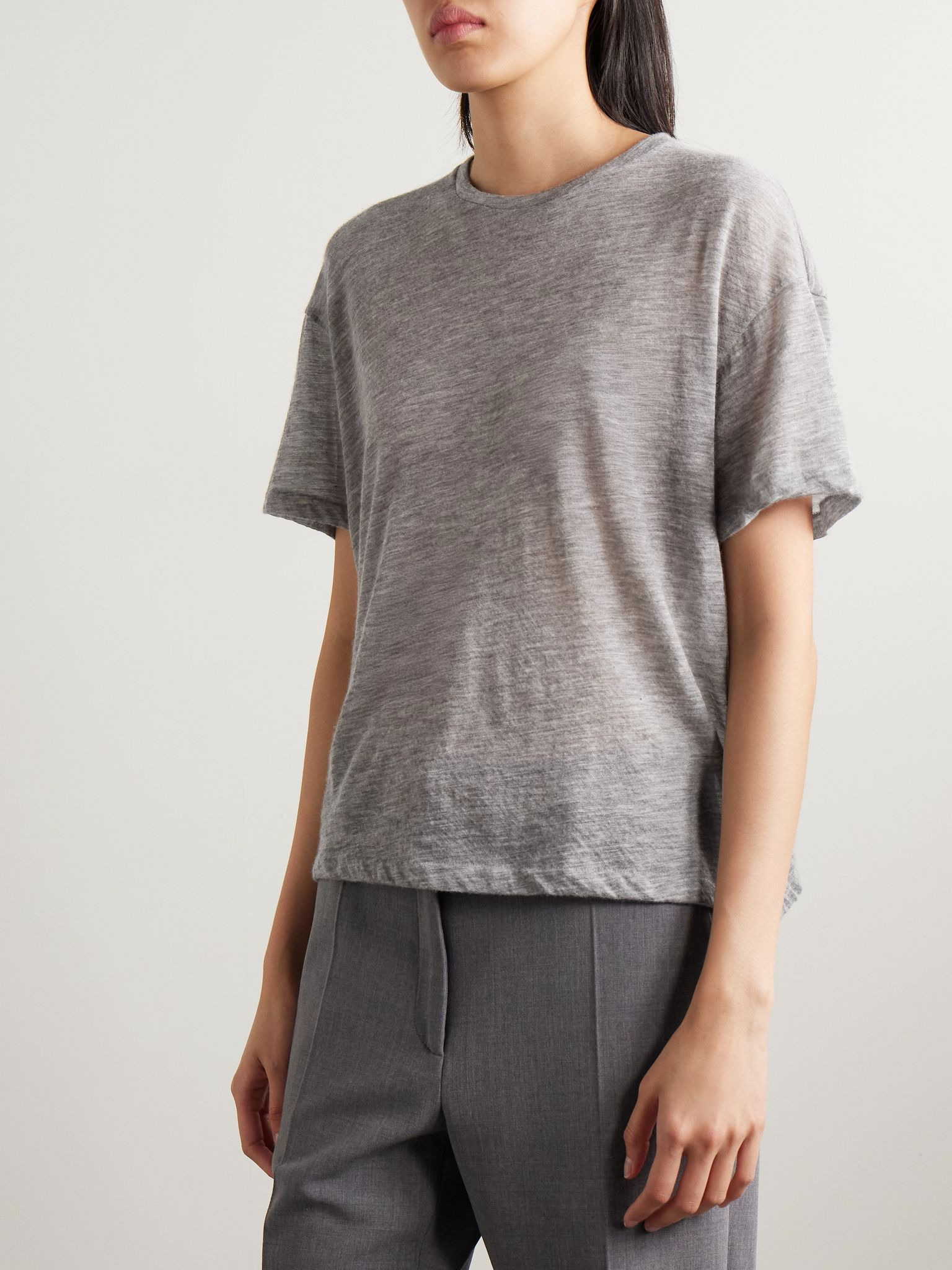 Lila cashmere T-shirt Gray - 3