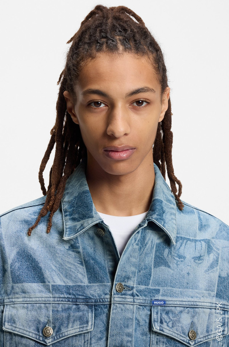 HUGO X JUJUTSU KAISEN DENIM JACKET WITH CHARACTER PRINT 5