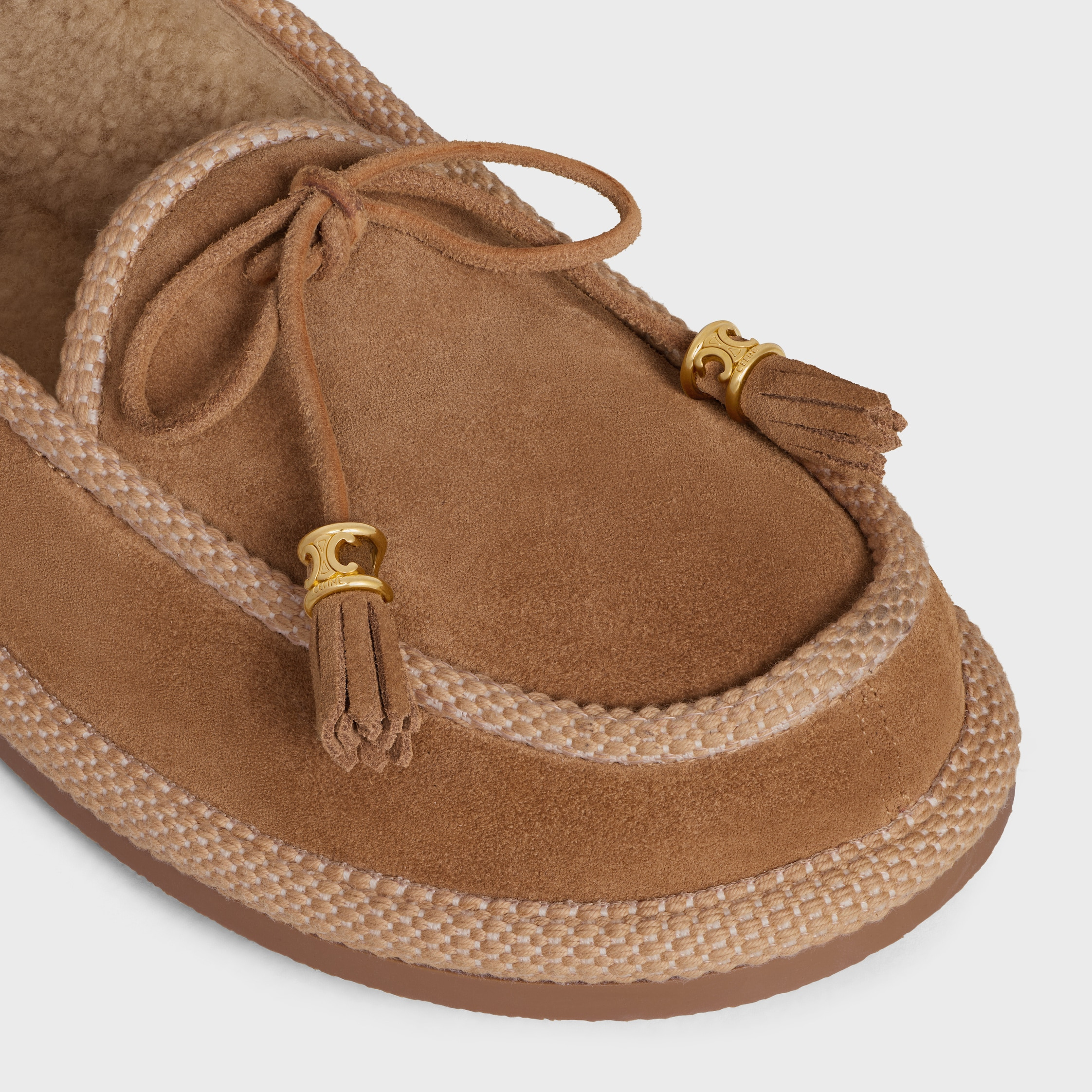 CELINE BOUBOU SLIPPERS IN Suede Calfskin - 4